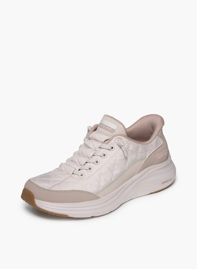 SKECHERS CREAM Women Contour Foam Slip-On Ankle Sneakers for Women | Best Price UAE